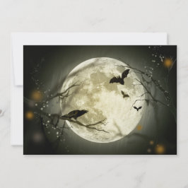 Cartão Halloween Moon Spooky Crows