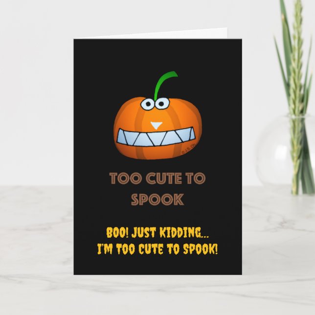 Cartão Halloween Muito Bonito para Spook Engraçado Pumpki (Frente)