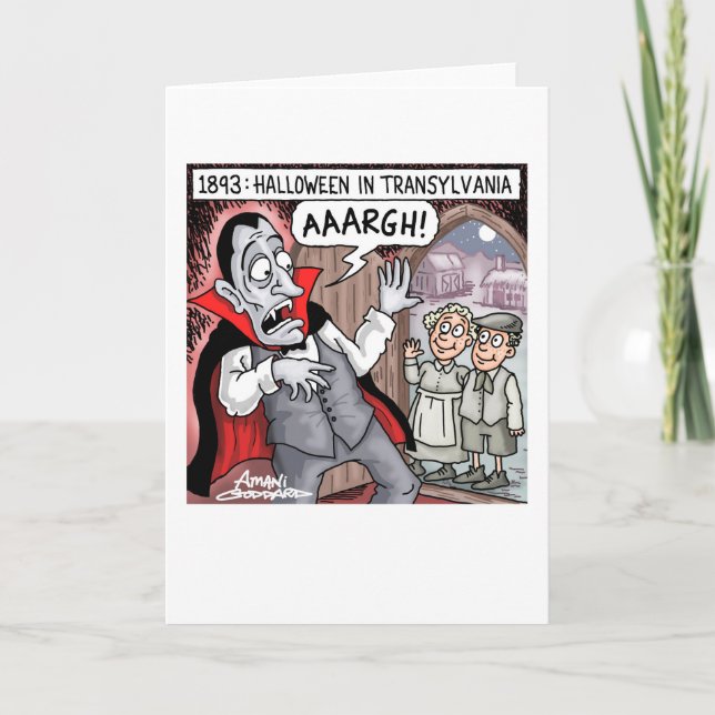 Cartão Halloween na Transilvânia (Frente)