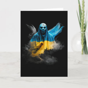 Cartão Halloween Na Ucrânia Bandeira Da Ucrânia Cherno 