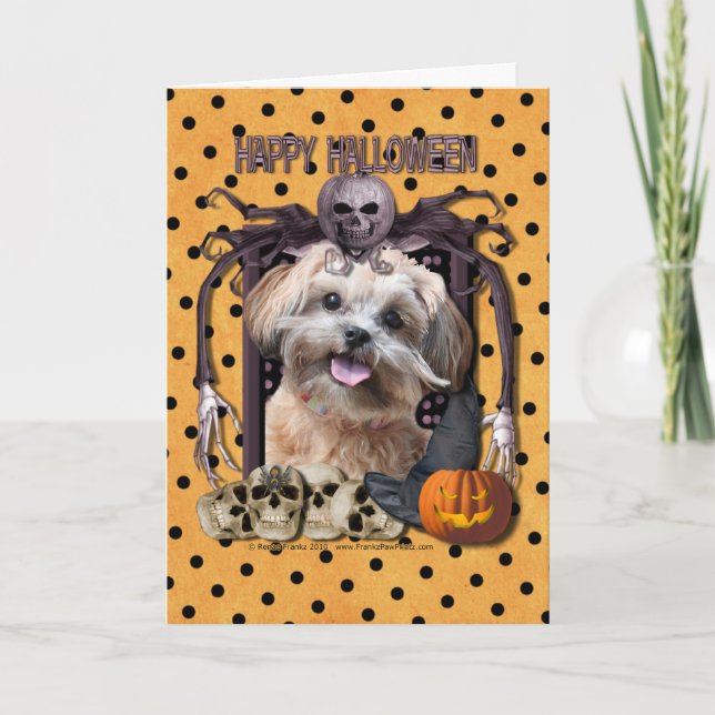 Cartão Halloween Nightmare - ShihPoo - Maggie (Frente)