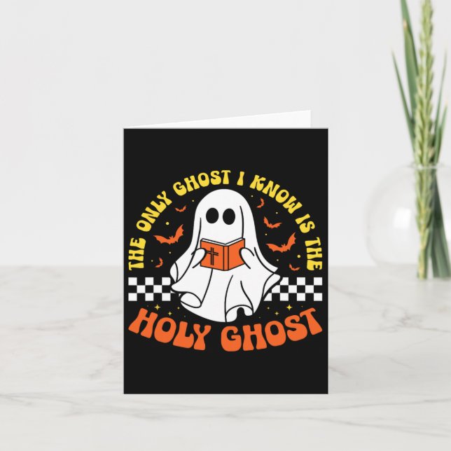 Cartão Halloween O Único Fantasma Que Conheço É O Espírit (Frente)