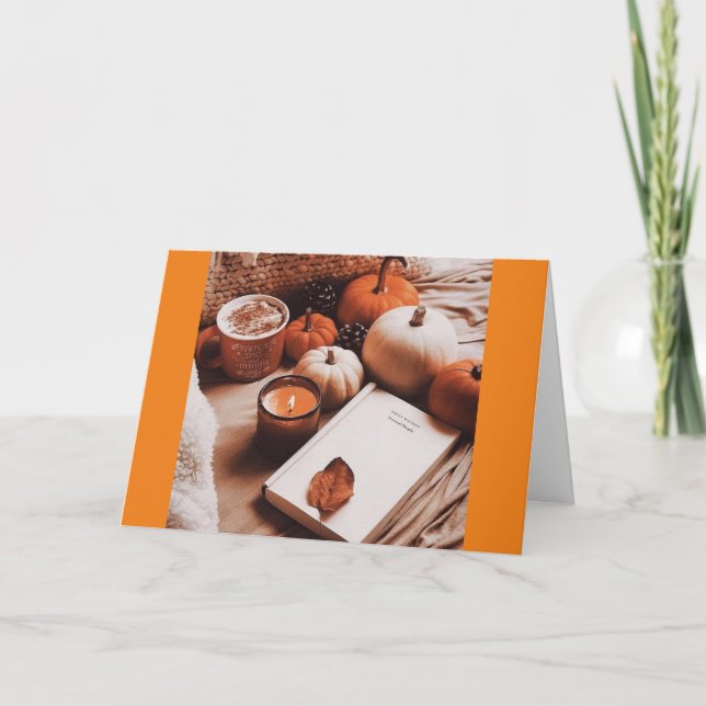 Cartão **HALLOWEEN ou AGRADECIMENTO** EM TEMPO ÚTIL COM V (Frente)