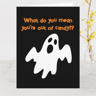 Cartão Halloween Out Candy Funny Ghost