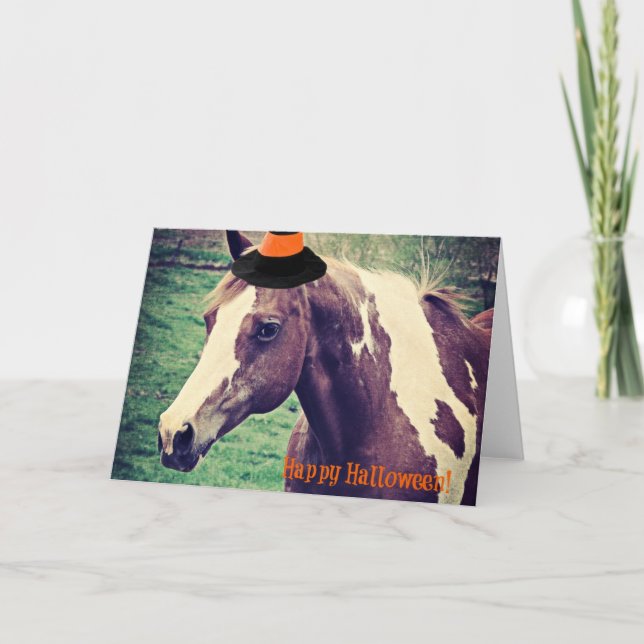 Cartão Halloween Paint Horse (Frente)