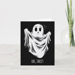 Cartão Halloween Para Homens Engraçado, Oh Sheet Ghost