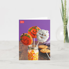 Cartão Halloween Peanut Butter Cookie Pops