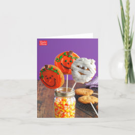 Cartão Halloween Peanut Butter Cookie Pops