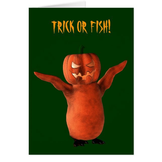 Cartão Halloween Penguin (Frente)