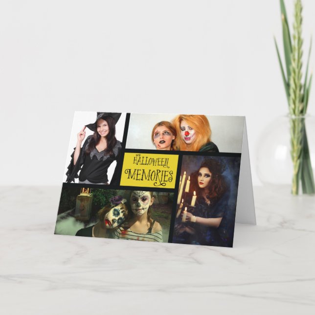 Cartão Halloween Photo Memories Customizable Card (Frente)