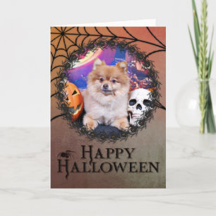 Cartão Halloween - Pomeranian - Simba