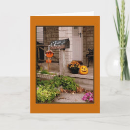 Cartão 'Halloween Porch' Halloween Card