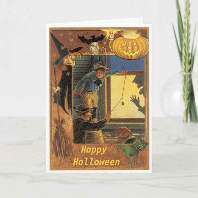 Cartão Halloween Pranksters Vintage Card (Frente)