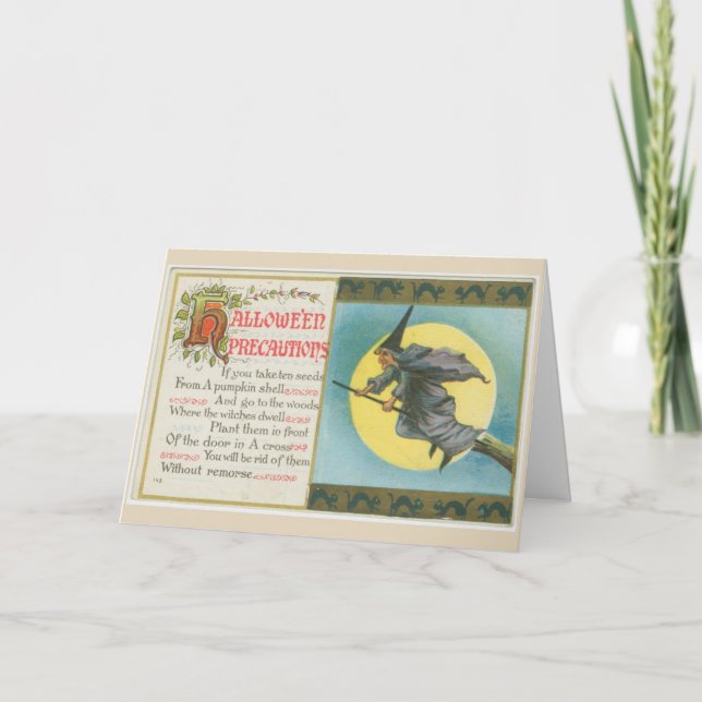 Cartão Halloween Precautions card (Frente)