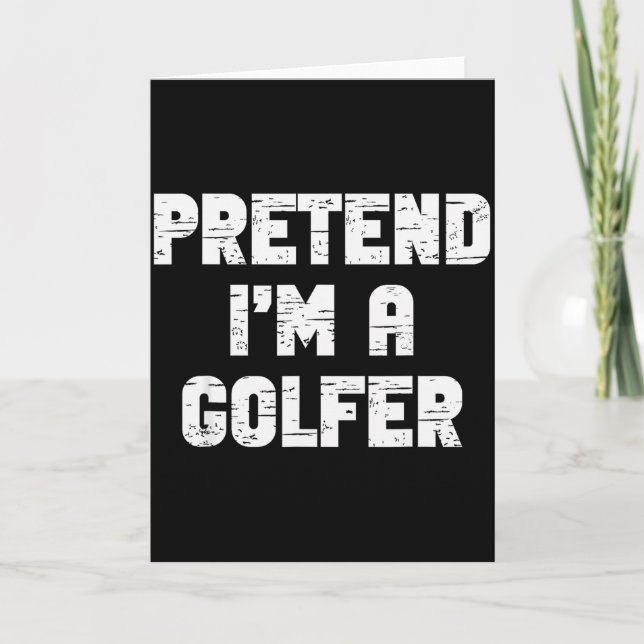 Cartão Halloween Pretend I'm A Golfer Costume Lazy Golfin (Frente)
