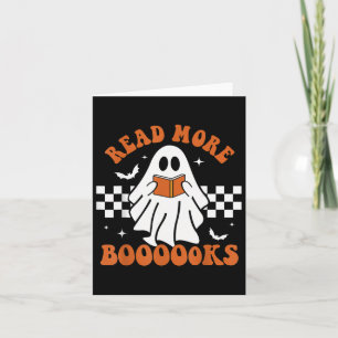 Cartão Halloween Professor Divertido Livros Fofos Fantasm