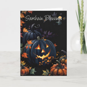Cartão Halloween Pumpkin Samhain Night Pagan Blessings