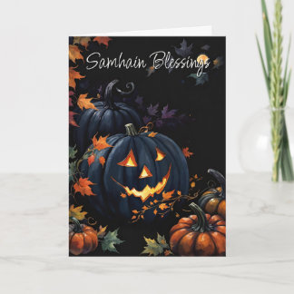 Cartão Halloween Pumpkin Samhain Night Pagan Blessings