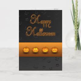 Cartão Halloween Pumpkins Jack-o-Lanterna