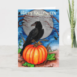 Cartão Halloween Raven