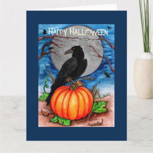 Cartão Halloween Raven