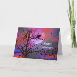 Cartão Halloween Raven Night