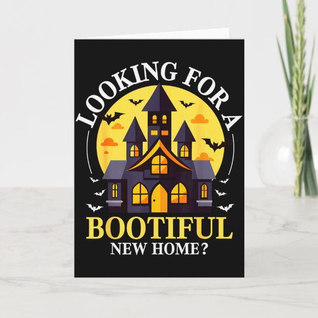 Cartão Halloween Real Estate Agent Funny Realtor Bootiful (Frente)