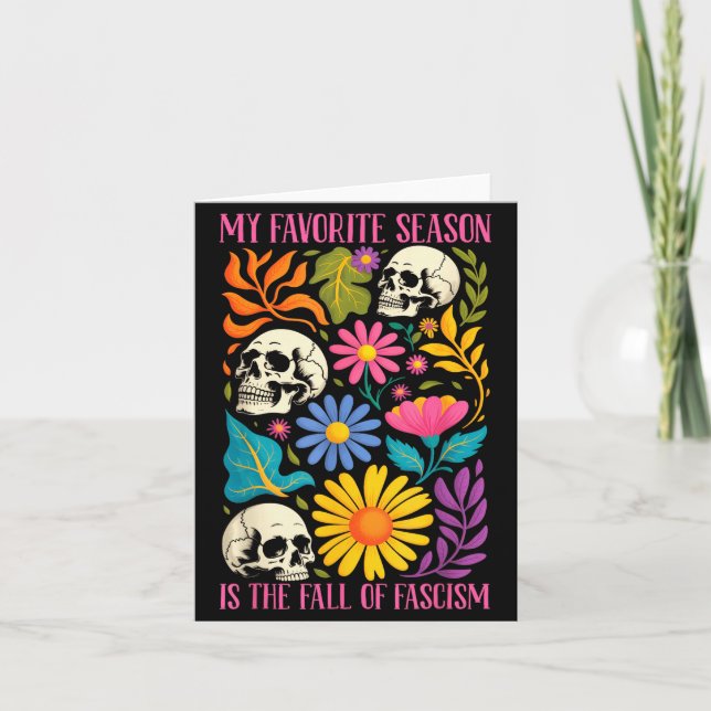 Cartão Halloween Retro My Favorite Season Is The Fall Of  (Frente)