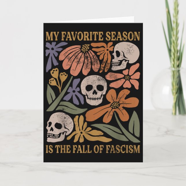 Cartão Halloween Retro My Favorite Season Is The Fall Of  (Frente)