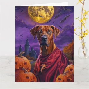 Cartão Halloween Ridgeback Vampire Pumpkins