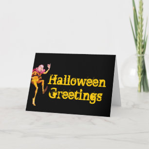 Cartão Halloween Saudações Woodland Elf Card