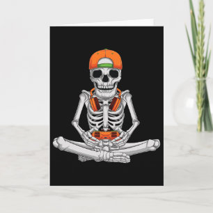 Cartão Halloween Skeleton Gamer Video Gaming Boys Men Kid