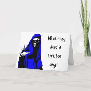 Cartão HALLOWEEN SKELETON JOKE card