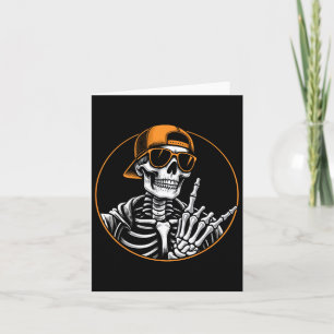 Cartão Halloween Skeleton Rock Hand