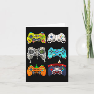 Cartão Halloween Skeleton Zombie Controladoras de Jogos M