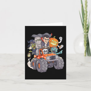 Cartão Halloween Skeleton Zombie Monster Vampire Bo