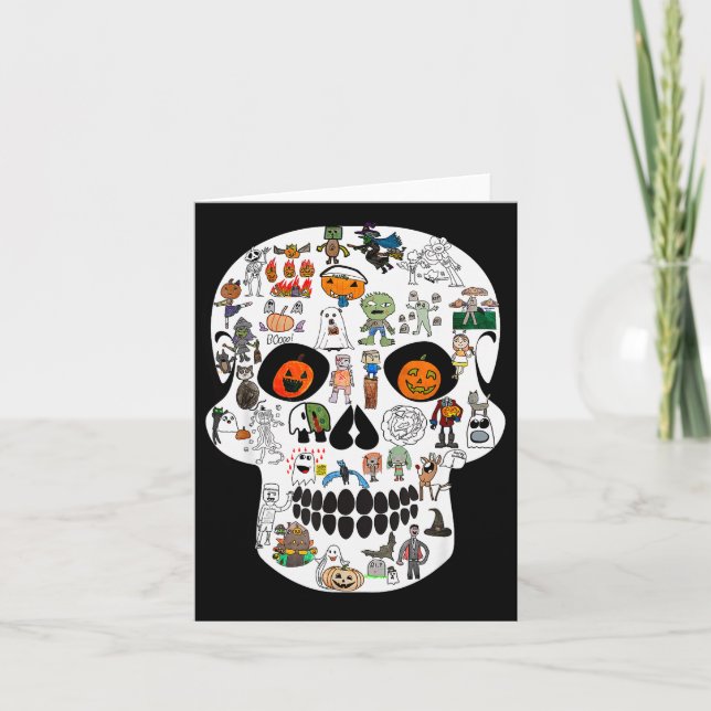 Cartão Halloween Skull 2025  (Frente)