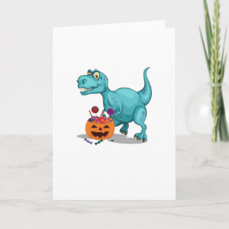 Cartão Halloween Sneak Dinosaur Funny Halloween Candy