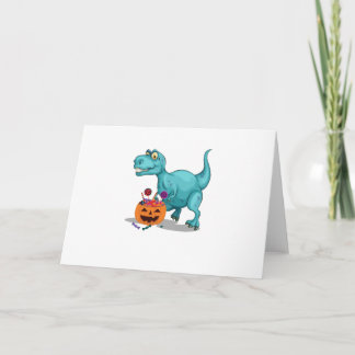 Cartão Halloween Sneak Dinosaur Funny Halloween Candy