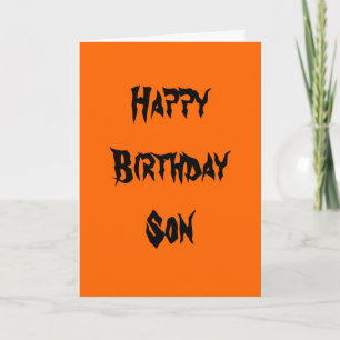 Cartão Halloween Son birthday Card
