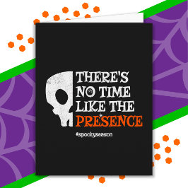 Cartão Halloween Spirit Spooky Skull Dia de as Bruxas eng