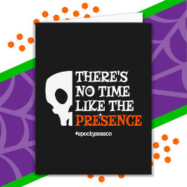 Cartão Halloween Spirit Spooky Skull Dia de as Bruxas eng