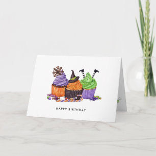 Cartão Halloween Spooky Sweet Happy Birthday Personalizáv