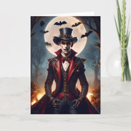 Cartão Halloween Steampunk Gótico Zumbi Vampiro