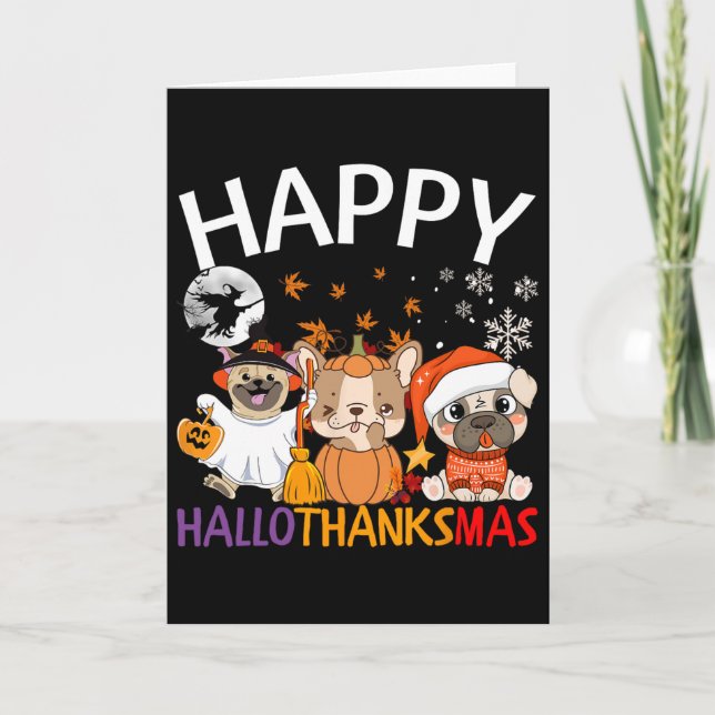 Cartão Halloween Thanksgiving Christmas Happy Halloween T (Frente)