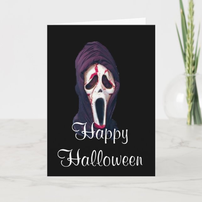 Cartão Halloween the scream scary (Frente)