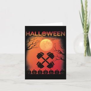 Cartão Halloween Themed Vintage Style Gym Holeen