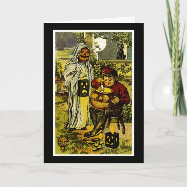 Cartão Halloween Trick or Treaters (Frente)