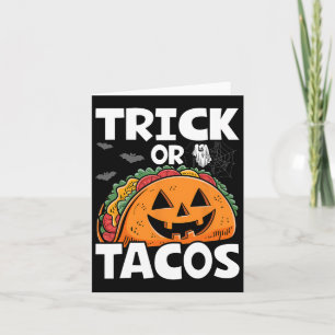 Cartão Halloween Trick Ou Tacos Comidas Mexicanos