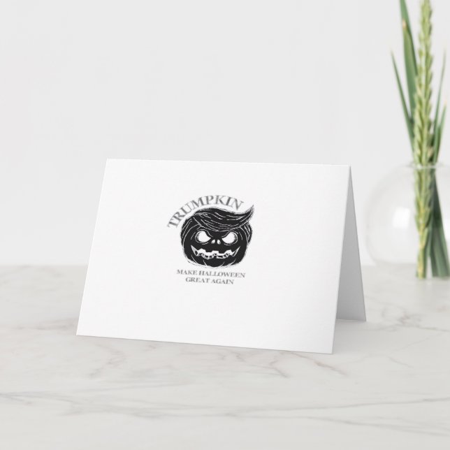 Cartão Halloween Trumpkin Engraçado e Bonita fantasia de  (Frente)